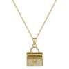Wholesale Unisex Geometric Stainless Steel And Copper Diamond Necklace With Picture Paragraph Chain