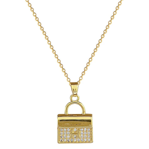 Wholesale Unisex Geometric Stainless Steel And Copper Diamond Necklace With Picture Paragraph Chain