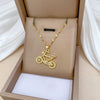 Wholesale Unisex Geometric Stainless Steel And Copper Diamond Necklace With Picture Paragraph Chain