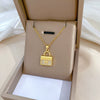 Wholesale Unisex Geometric Stainless Steel And Copper Diamond Necklace With Picture Paragraph Chain