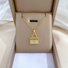 Wholesale Unisex Geometric Stainless Steel And Copper Diamond Necklace With Picture Paragraph Chain