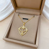 Wholesale Unisex Geometric Stainless Steel And Copper Diamond Necklace