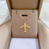 Wholesale Unisex Geometric Stainless Steel And Copper Full Diamond Necklace