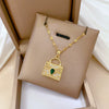 Wholesale Unisex Geometric Stainless Steel And Copper Full Diamond Necklace