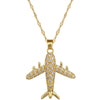 Wholesale Unisex Geometric Stainless Steel And Copper Full Diamond Necklace