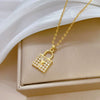 Wholesale Unisex Geometric Stainless Steel And Copper Love Lock Necklace