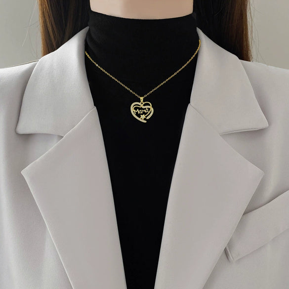 Wholesale Unisex Geometric Stainless Steel And Copper Necklace With Zircon In Light Luxury And Minimalist Style