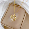 Wholesale Unisex Geometric Stainless Steel And Copper Necklace With Zircon In Light Luxury And Minimalist Style