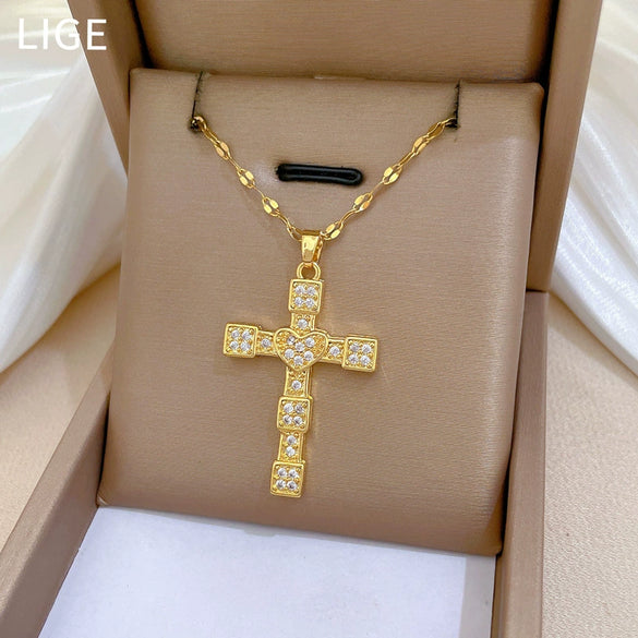 Wholesale Unisex Geometric Stainless Steel And Copper Necklace