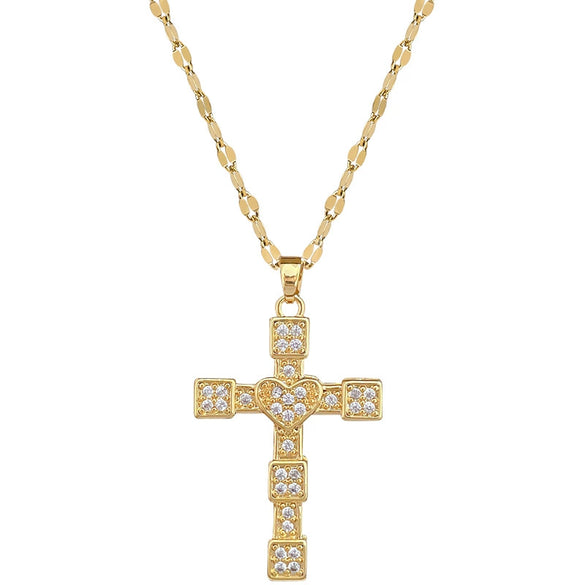 Wholesale Unisex Geometric Stainless Steel And Copper Necklace