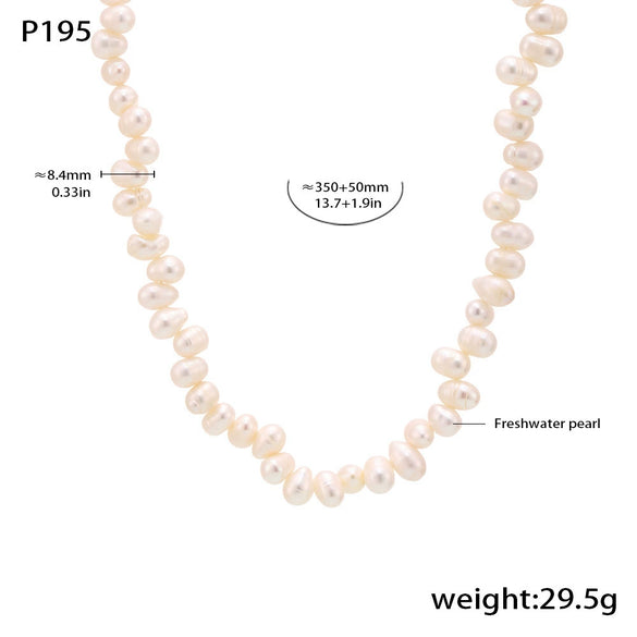 Wholesale Unisex Geometric Stainless Steel And Freshwater Pearl Ferris Wheel Necklace With Electroplating Design