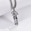 Wholesale Unisex Geometric Stainless Steel And Titanium Steel Pendant Necklace With Pearl Chain Polish Design