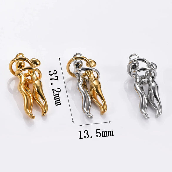 Wholesale Unisex Geometric Stainless Steel And Titanium Steel Pendant Necklace With Pearl Chain Polish Design