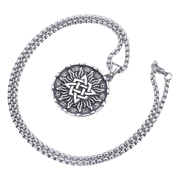 Wholesale Unisex Geometric Stainless Steel And Titanium Steel Polish Pendant Necklace