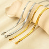 Wholesale Unisex Geometric Stainless Steel And Titanium Steel Snake Bone Chain Necklace With 18K Gold Electroplating