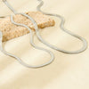 Wholesale Unisex Geometric Stainless Steel And Titanium Steel Snake Bone Chain Necklace With 18K Gold Electroplating