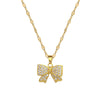 Wholesale Unisex Geometric Stainless Steel Copper Pendant Lip Chain Necklace
