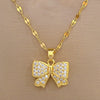 Wholesale Unisex Geometric Stainless Steel Copper Pendant Lip Chain Necklace