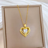 Wholesale Unisex Geometric Stainless Steel Copper Pendant Necklace With Cartoon Minimalist Style