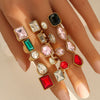 Wholesale Unisex Geometric Stainless Steel Electroplated Adjustable Open Rings Fashion Retro Light Luxury Style