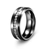 Wholesale Unisex Geometric Stainless Steel Electroplated Diamond Zircon Ring