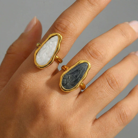Wholesale Unisex Geometric Stainless Steel Electroplated Open Ring Fashion Jewelry Accessory