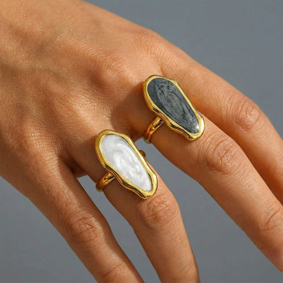 Wholesale Unisex Geometric Stainless Steel Electroplated Open Ring Fashion Jewelry Accessory