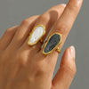 Wholesale Unisex Geometric Stainless Steel Electroplated Open Ring Fashion Jewelry Accessory