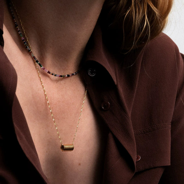 Wholesale Unisex Geometric Stainless Steel Electroplated Pendant Clavicle Chain Light Luxury Style