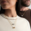 Wholesale Unisex Geometric Stainless Steel Electroplated Pendant Clavicle Chain Light Luxury Style