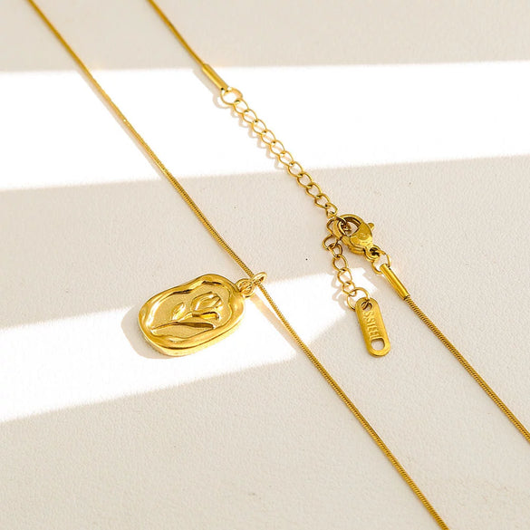 Wholesale Unisex Geometric Stainless Steel Electroplated Snake Bone Chain Necklace