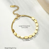 Wholesale Unisex Geometric Stainless Steel Electroplated Square Snake Bone Bracelet