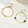 Wholesale Unisex Geometric Stainless Steel Electroplated Square Snake Bone Bracelet
