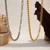 Wholesale Unisex Geometric Stainless Steel Electroplated Twist Chain Necklace