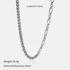 Wholesale Unisex Geometric Stainless Steel Electroplated Twist Chain Necklace
