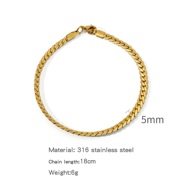 Wholesale Unisex Geometric Stainless Steel Embossed Electroplating Jewelry Bracelets That Do Not Fade Niche Stylish