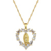 Wholesale Unisex Geometric Stainless Steel Full Diamond Necklace With Copper Pendant
