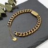 Wholesale Unisex Geometric Stainless Steel Gold Vacuum Plated Bracelet