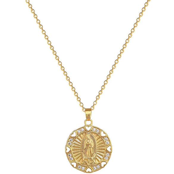 Wholesale Unisex Geometric Stainless Steel Necklace With Copper Pendant