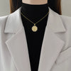 Wholesale Unisex Geometric Stainless Steel Necklace With Copper Pendant