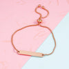 Wholesale Unisex Geometric Stainless Steel Oval Bar Bracelet Mirror Polished Electroplated