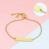 Wholesale Unisex Geometric Stainless Steel Oval Bar Bracelet Mirror Polished Electroplated