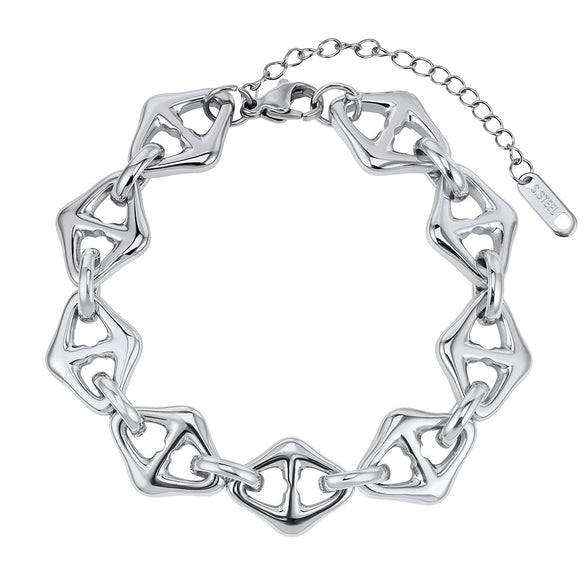 Wholesale Unisex Geometric Stainless Steel Real Gold Plated Necklaces And Bracelets With Original Design