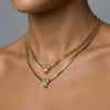 Wholesale Unisex Geometric Stainless Steel Titanium Steel Diamondencrusted Eye Necklace With Electroplating