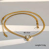 Wholesale Unisex Geometric Stainless Steel Titanium Steel Diamondencrusted Eye Necklace With Electroplating