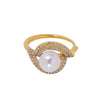Wholesale Unisex Geometric Stainless Steel Zircon Electroplated Niche Minimalist Double Layer Side Opening Adjustable Ring Bracelet