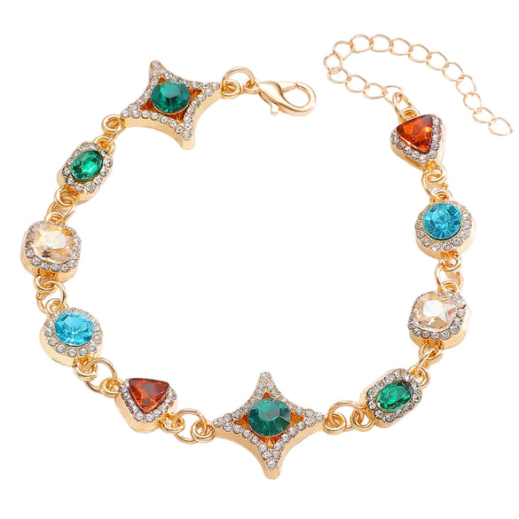 Wholesale Unisex Geometric Star Oval Pattern Zinc Alloy And Copper Electroplated Jewelry Necklace And Bracelet Set