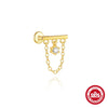 Wholesale Unisex Geometric Sterling Silver Ear Jewelry With Environmentally Friendly Electroplating And Tassel Design