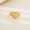 Wholesale Unisex Geometric Titanium Steel And Stainless Steel Enamel Electroplated Retro Opening Ring