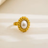 Wholesale Unisex Geometric Titanium Steel And Stainless Steel Enamel Electroplated Retro Opening Ring